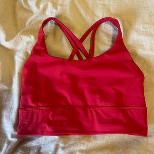 Lululemon Energy Longline Red Sports Bra